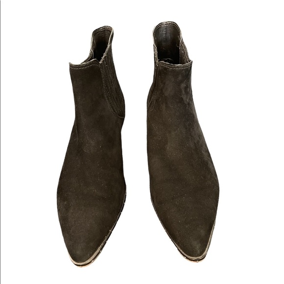 REBECCA MINKOFF “Madysin” Black suede ankle booties Size 8 - Picture 4 of 8